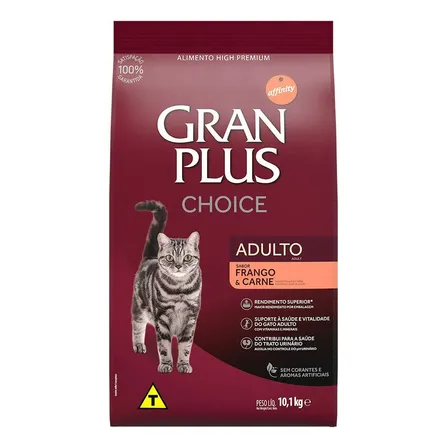 Ração Gran Plus Choice Gatos Adulto Frango E Carne 10,1kg