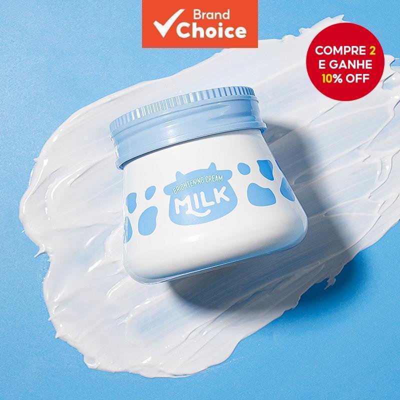 LAIKOU Leite Iluminador Creme Facial Nutritivo Hidratante De Dia 55g