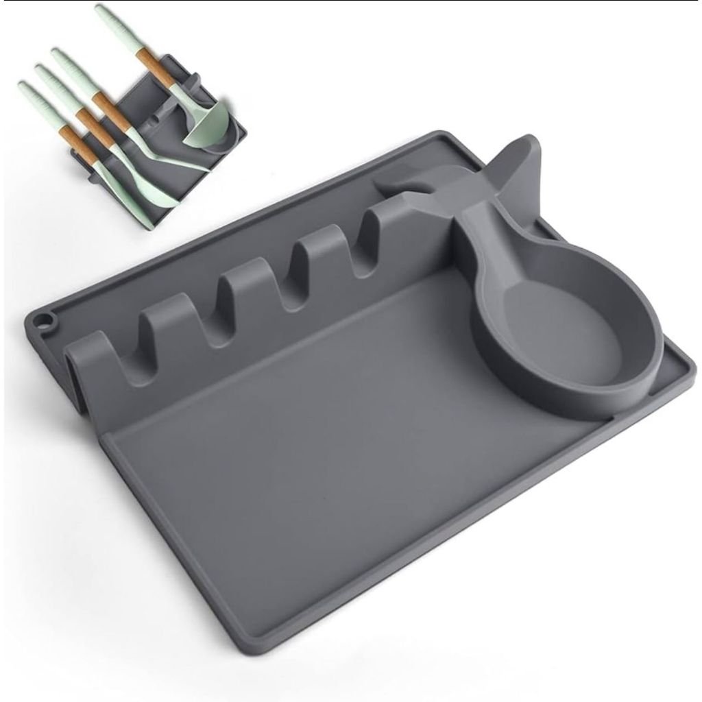 Descanso Suporte De Silicone Para Utensílios Antiderrapante Para Cozinha Tapete De Colher 20,3x26
