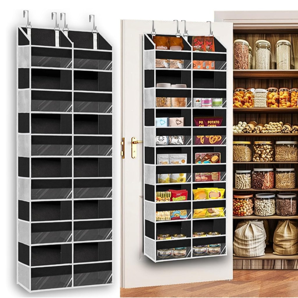 Organizador De Armazenamento  Pendurado  Grande 5 Prateleiras  Bolsa Organizadora Multiuso Para Sobre Porta DobráVel