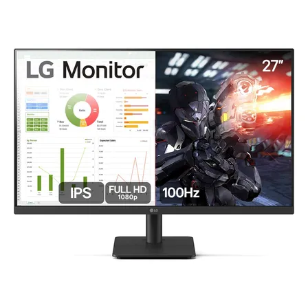 Monitor Pc Gamer LG 27 Ips, Full Hd, 100hz, Hdmi - 27ms500-b Preto 127/220v