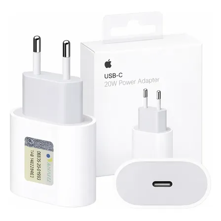 Carregador Fonte iPhone Original 20w Apple Tipo C Turbo Branco