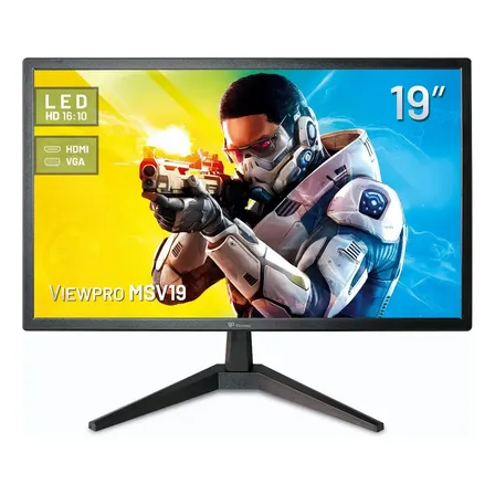 Monitor Led 19  Viewpro Resolução 1440x900 Hdmi Vga Vesa Preto 127/220v