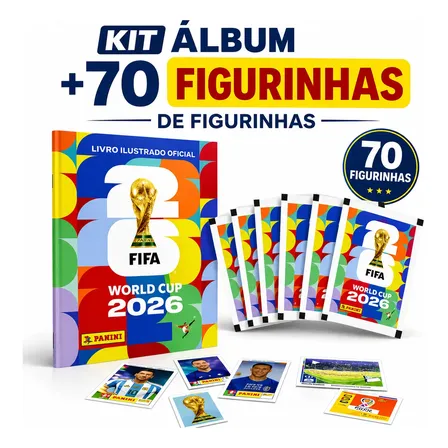 Álbum Copa Do Mundo Fifa 2026 + 70 Figurinhas Envio Imediato