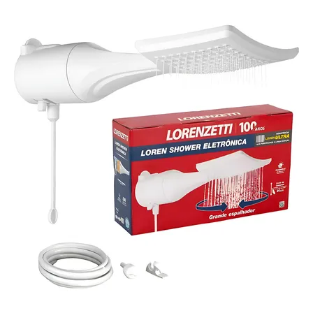 Chuveiro Lorenzetti Loren Shower Ultra Eletrônico Branco 7500w 220v 7.5 W