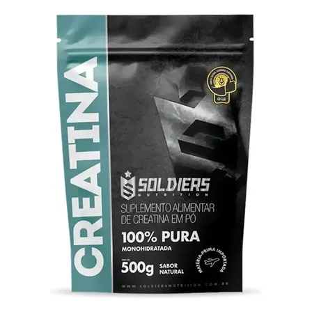 Creatina 500g Suplemento Monohidratada Em Pó 100% Pura - Soldiers Nutrition Sem Sabor