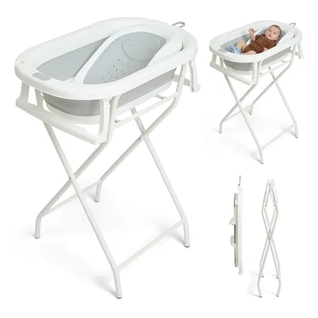 Banheira Bebe Dobravel Com Suporte E Mini Assento 44l Pipdip