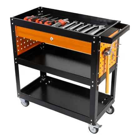 Carrinho Ferramentas Capacidade 1 Gaveta Preto 120kg Bcm300 Preto
