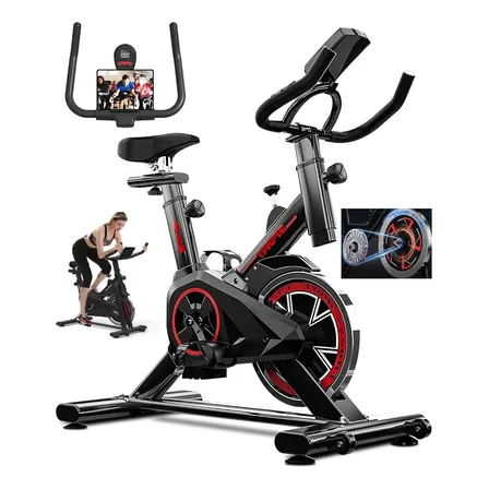Bicicleta Ergométrica Spinning Treino Cardio Academia Casa Preto
