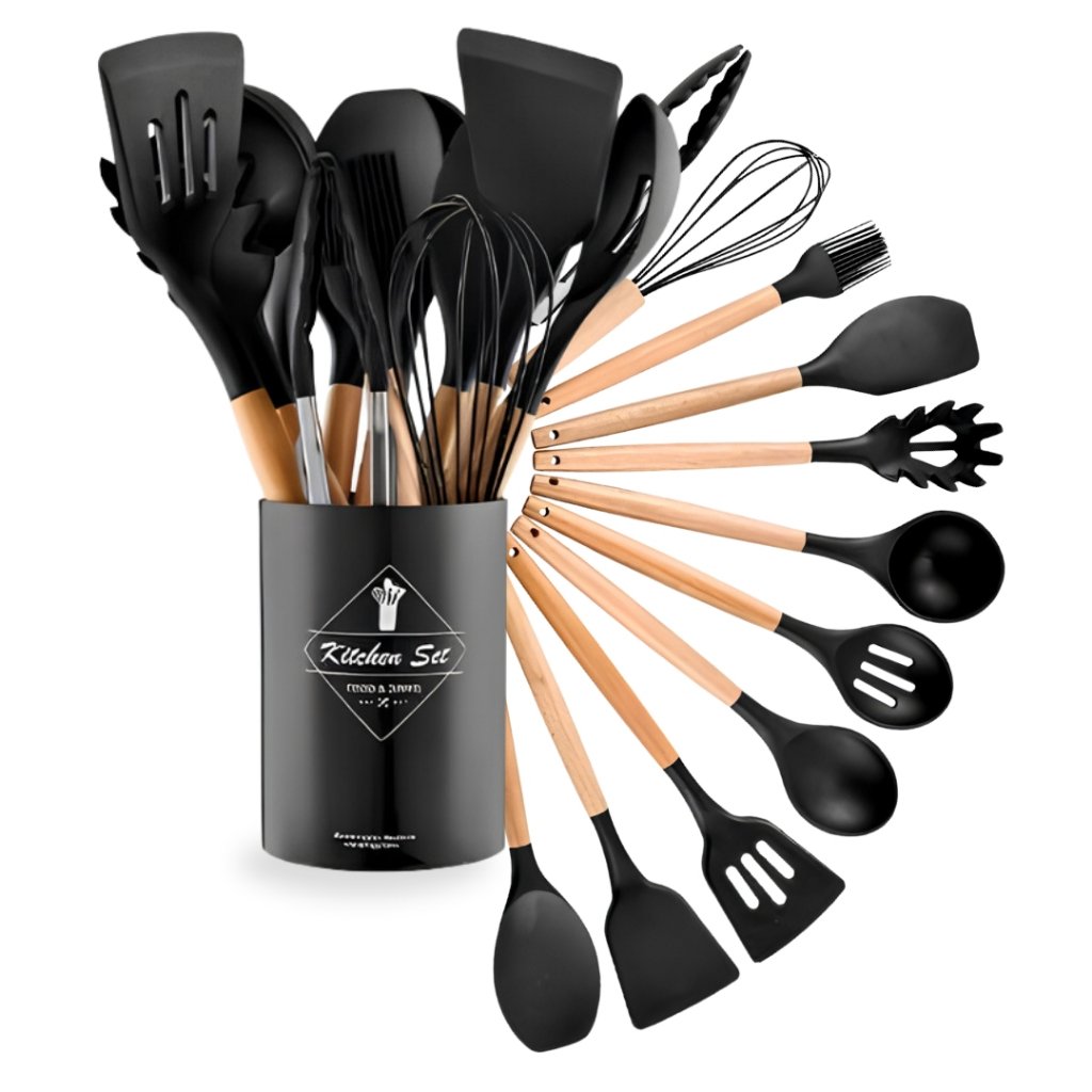 Utensílios Silicone Cozinha Antiaderente Fácil Limpeza Alta Resistência