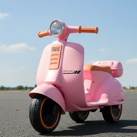 Mini Scooter Moto Elétrica Frente E Ré Bateria 6v Som E Luz Cor Rosa Voltagem Do Carregador 127/220v